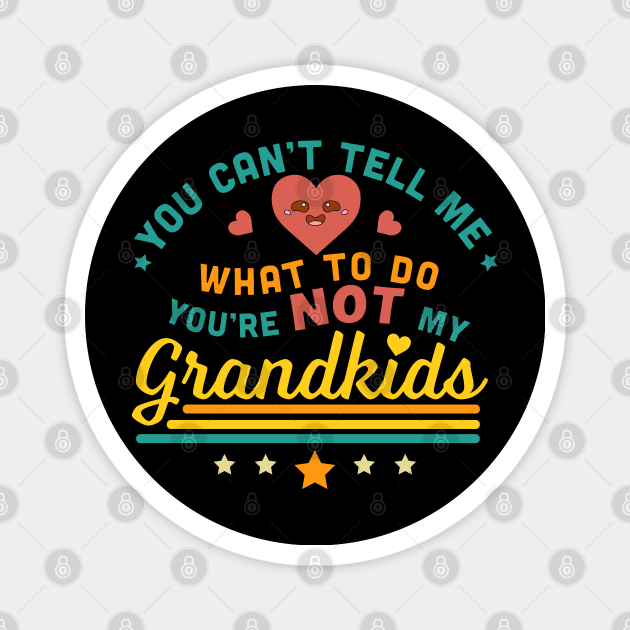 You Can't Tell Me What To Do You're Not My GrandKids Magnet by OrangeMonkeyArt